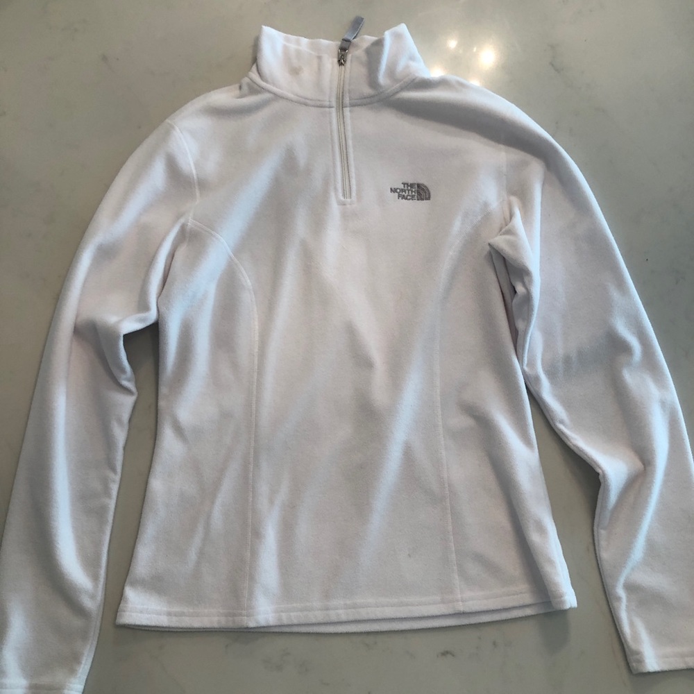 The North Face White 1/4 Zip Fleece